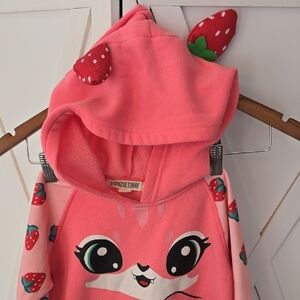 Cute Animal Hoodie With Strawberry Ears, Kids Hoodie with Strawberry Design